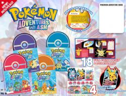 LIVRE D'AVENTURES POKÉMON AVEC 4 FEUILLES D'AUTOCOLLANTS ASST